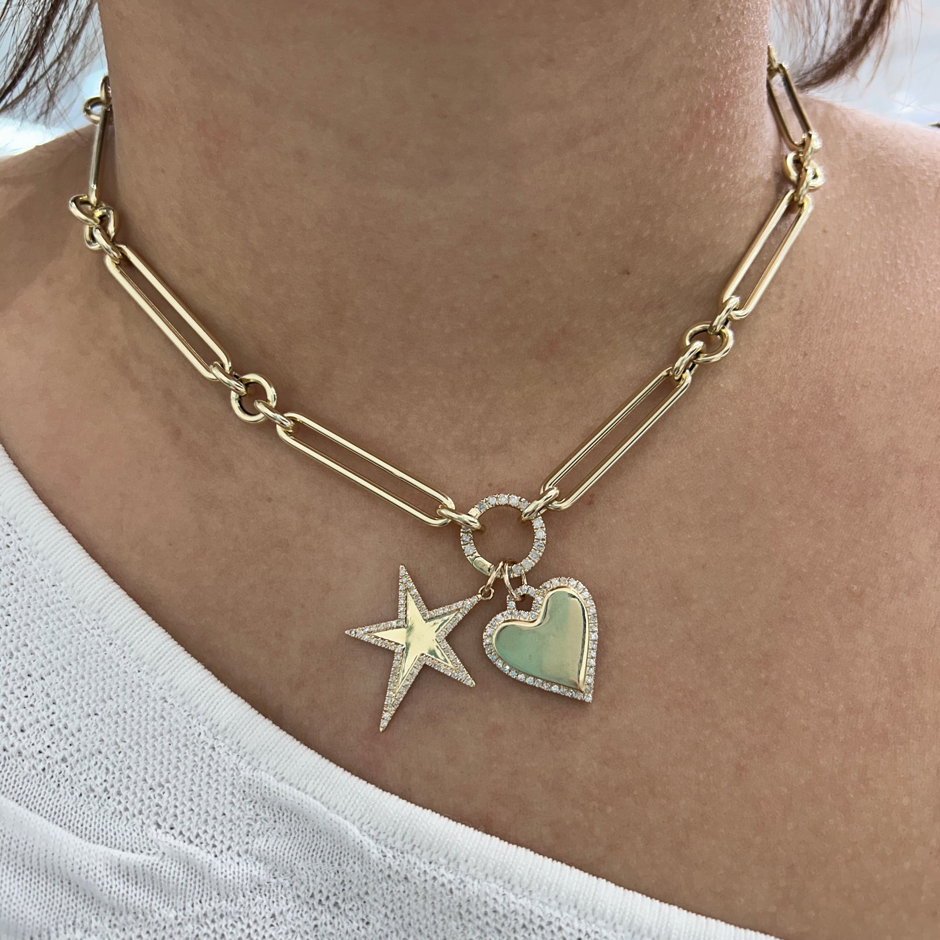 Dangling Diamond Star Pendant