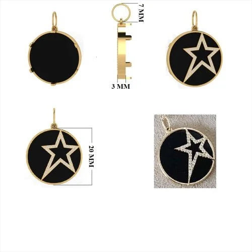 Black Onyx Star Pendant