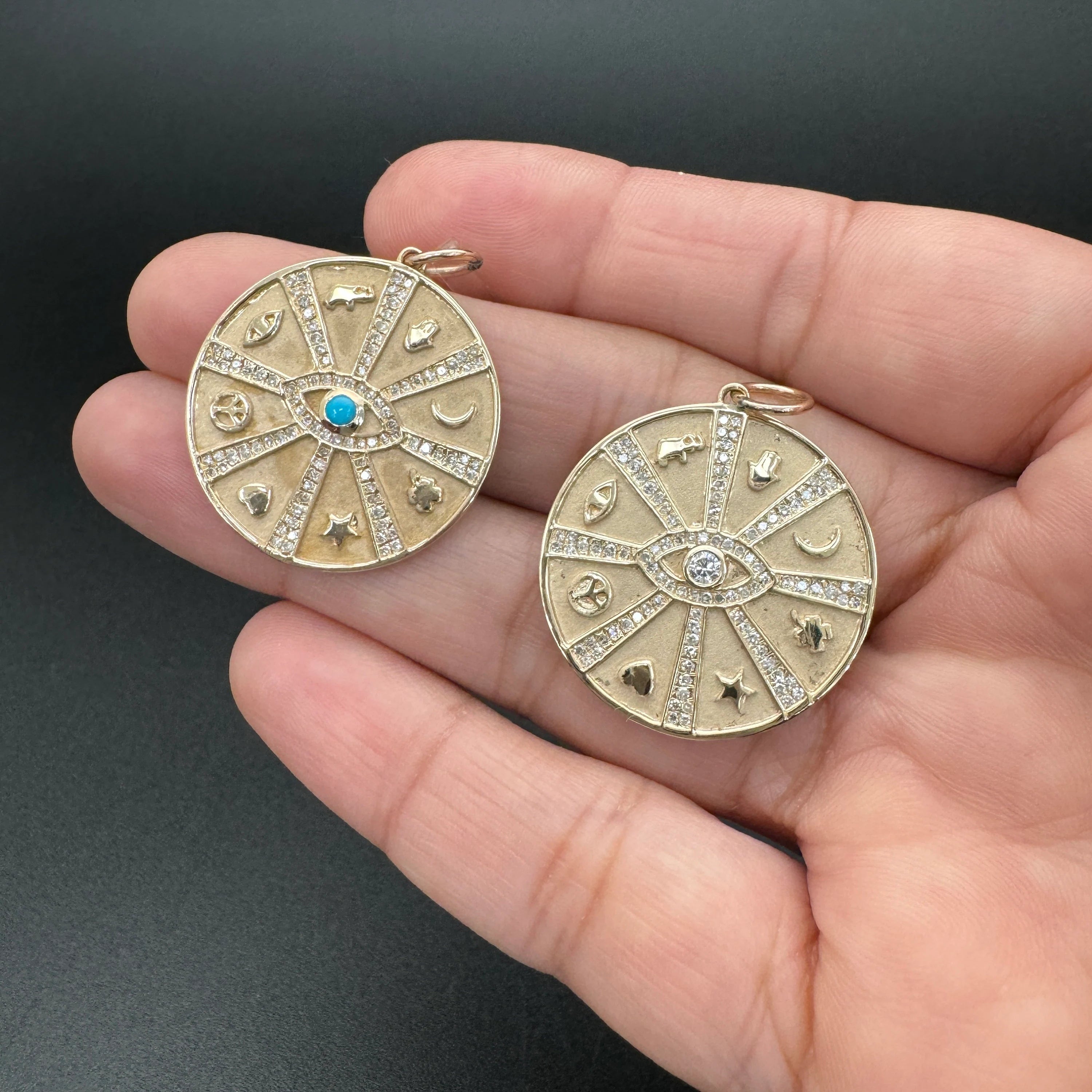 8 Charm Disc Pendant