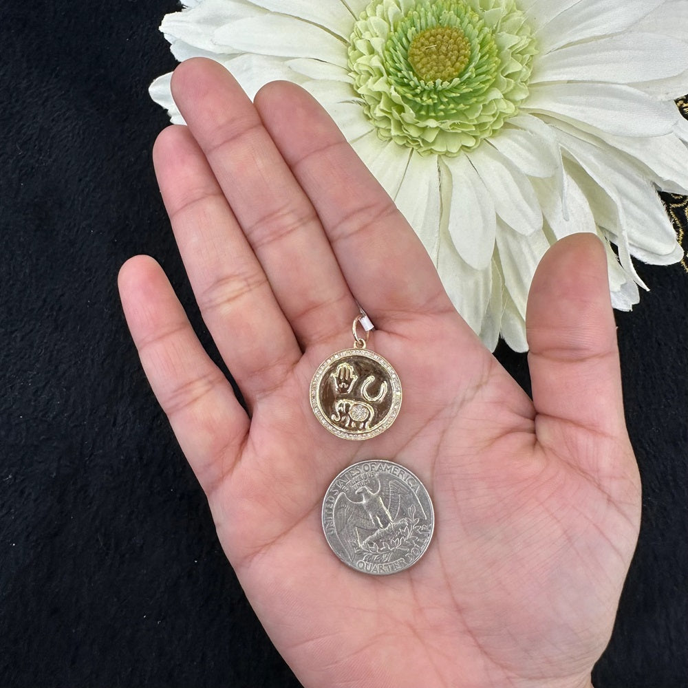 3 Charm Disc Pendant