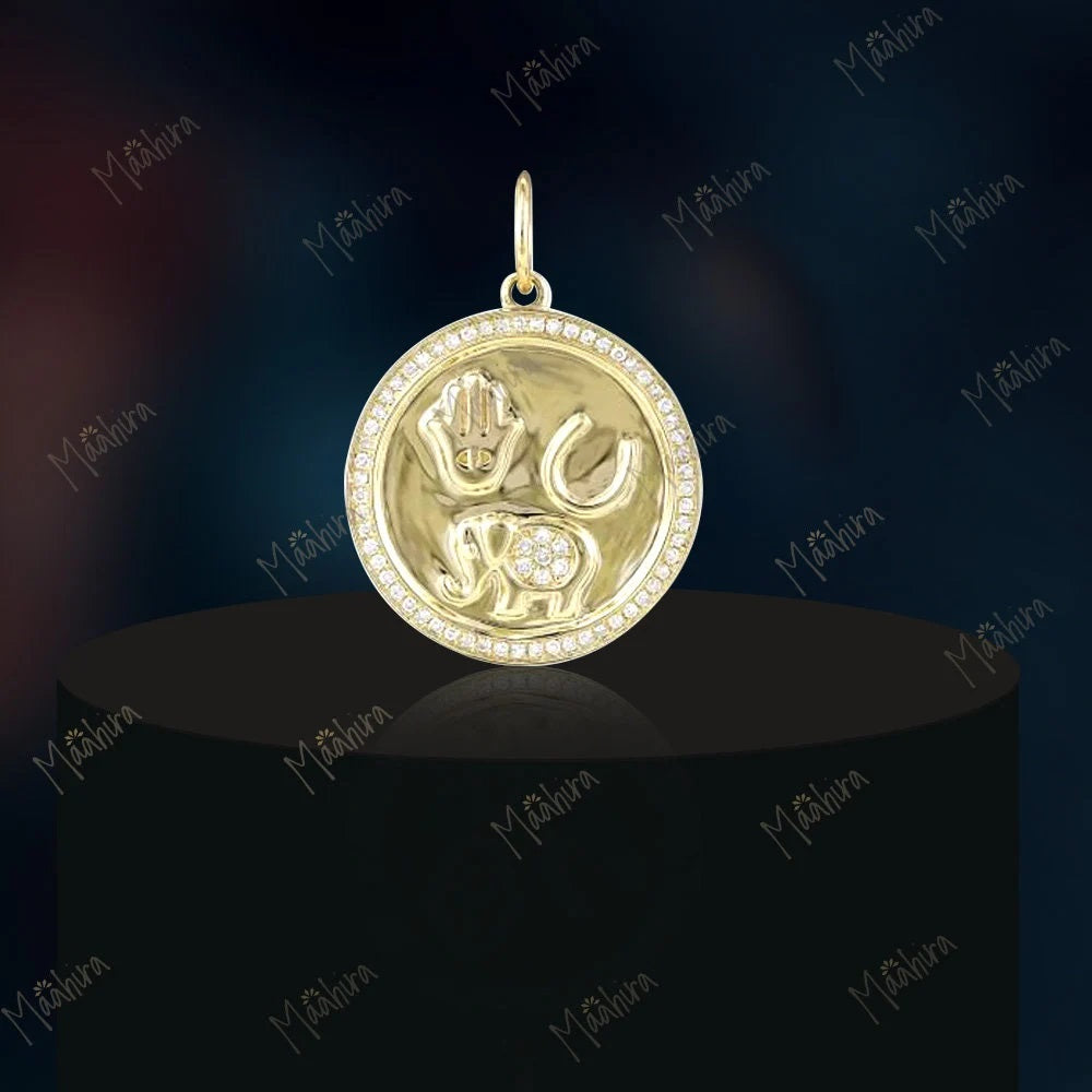 3 Charm Disc Pendant