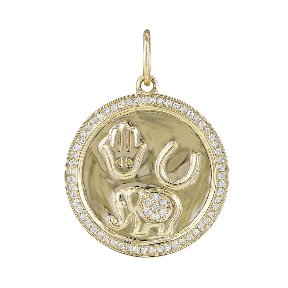3 Charm Disc Pendant