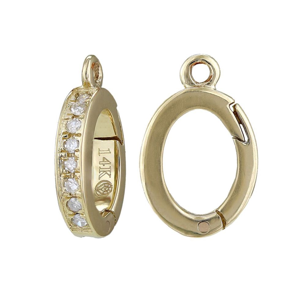 Diamond Oval Shape Clicker Connector