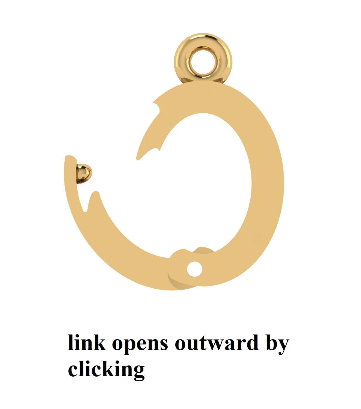 Diamond Oval Shape Clicker Connector