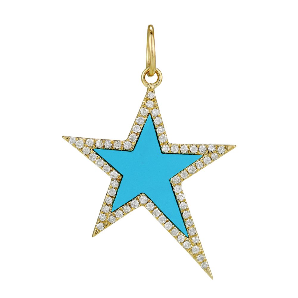 Diamond Star Lapis Pendant