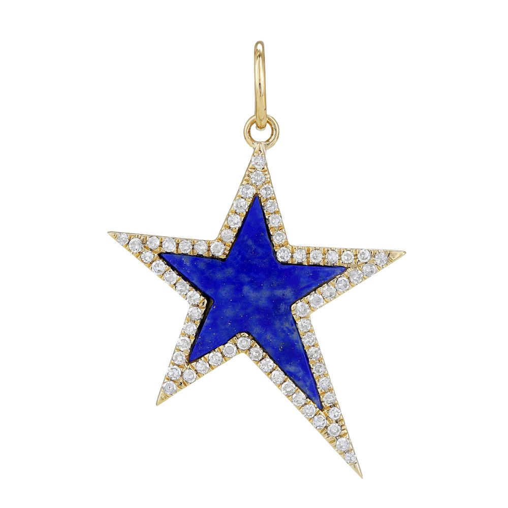 Diamond Star Lapis Pendant