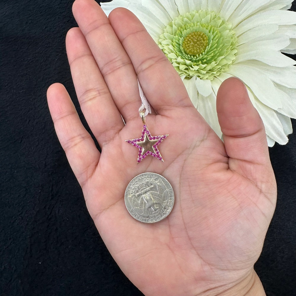 Pink Sapphire Star Pendant
