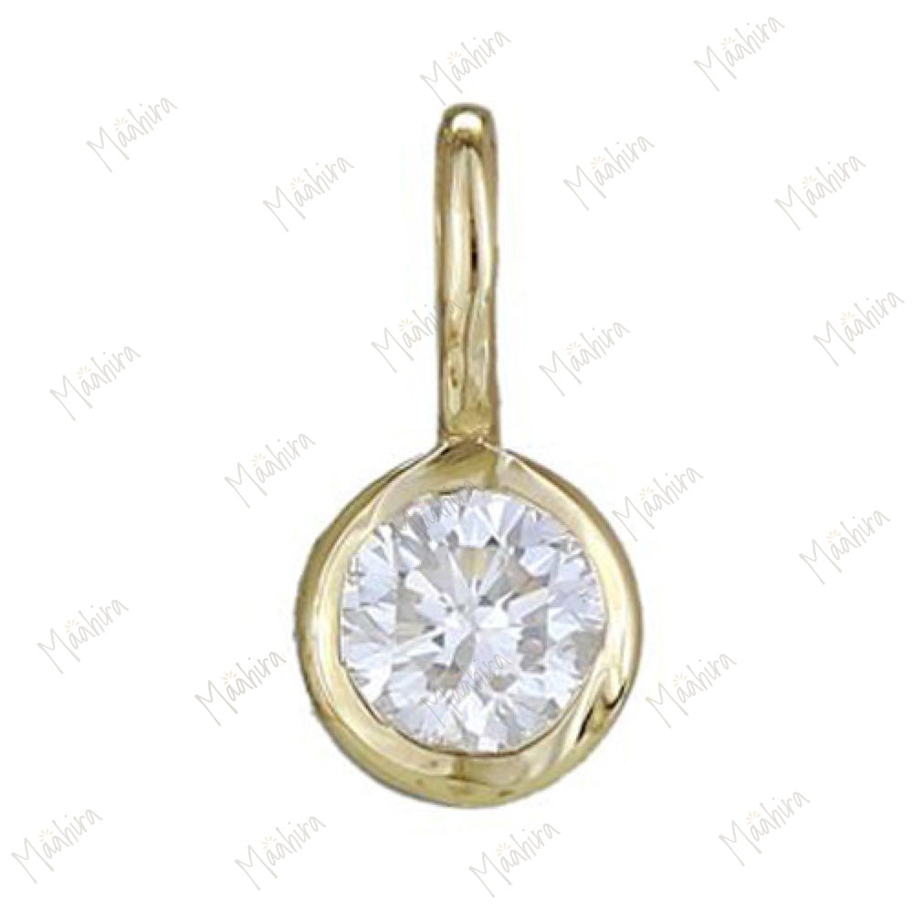 Diamond Bezel Charm April 4mm