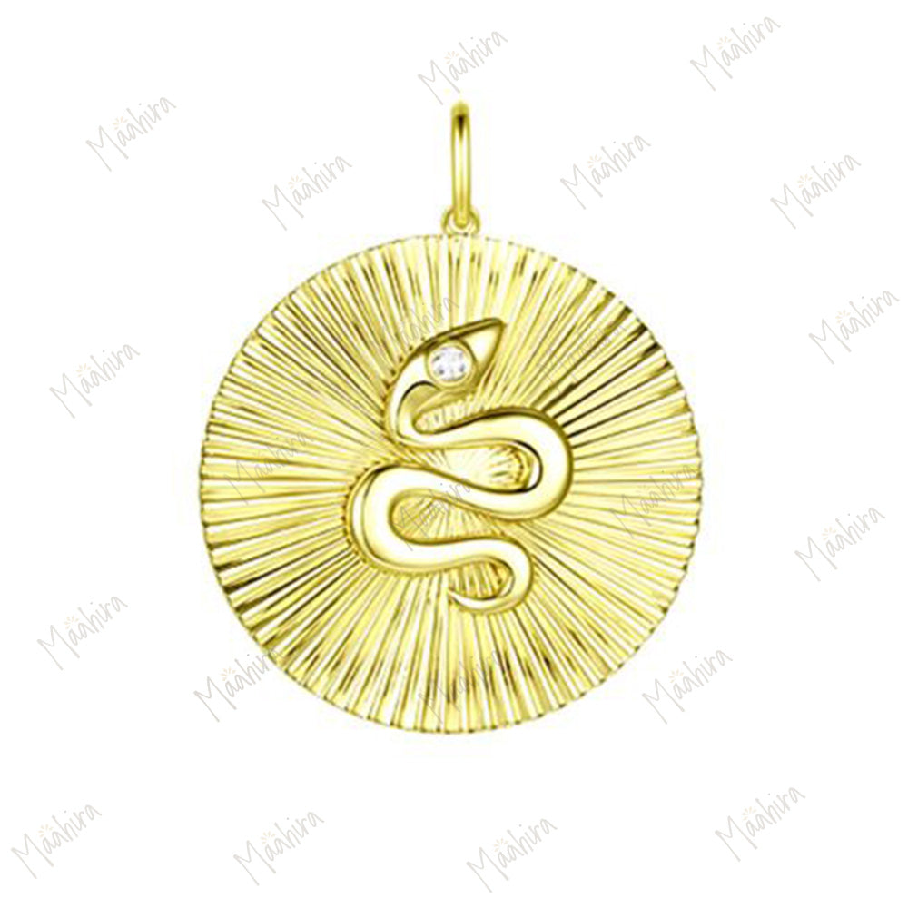 Diamond Snake Pendant 30mm