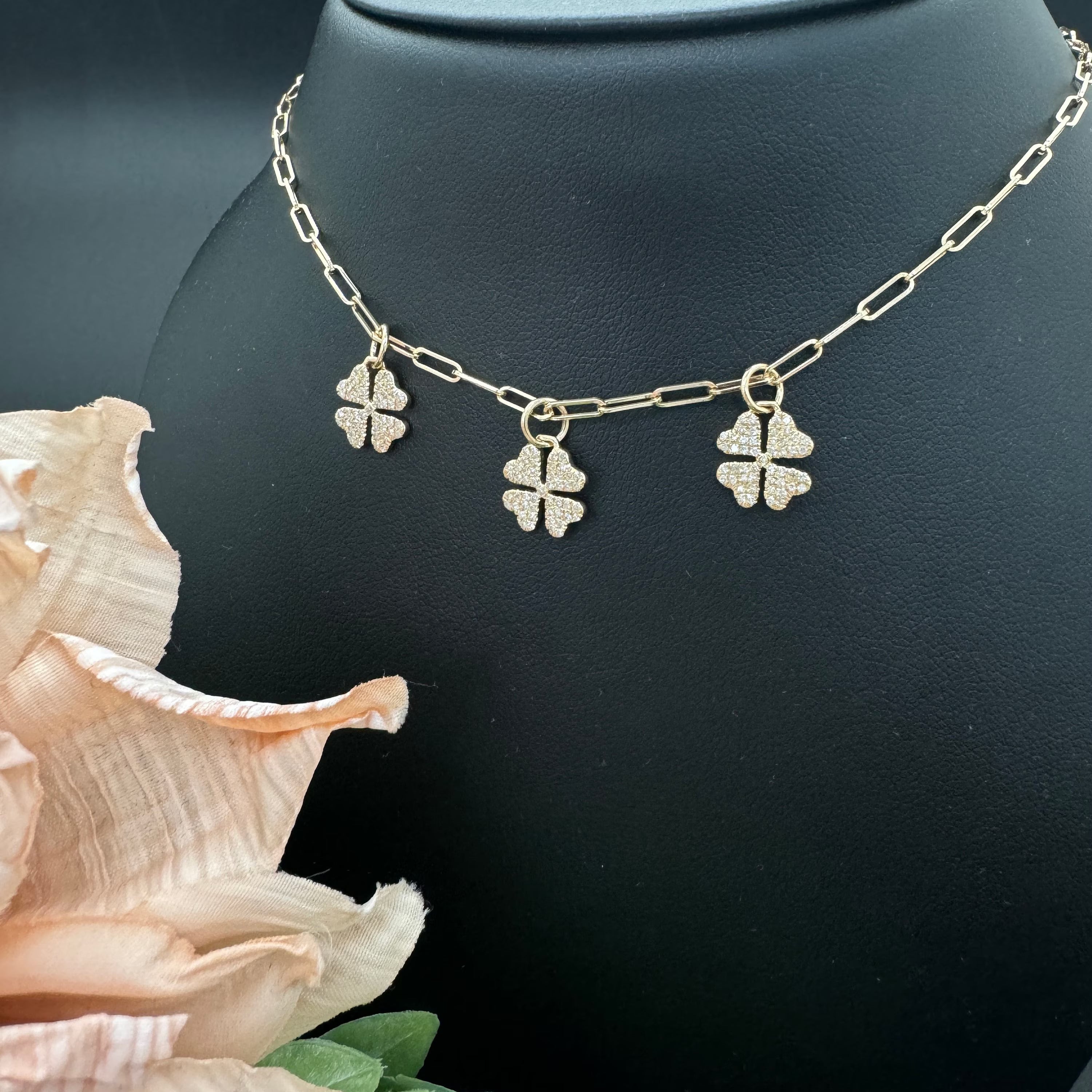 Diamond Clover Charm