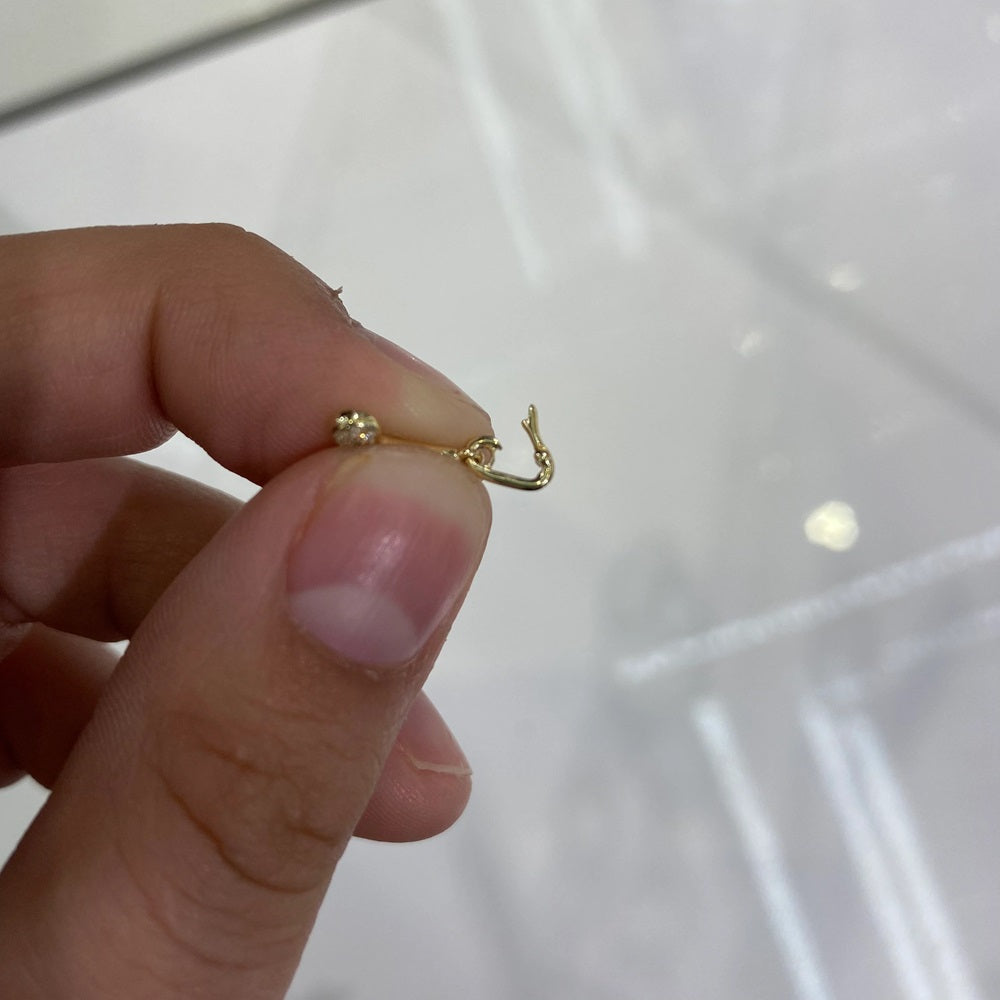 Diamond Music Note Charm With Clasp