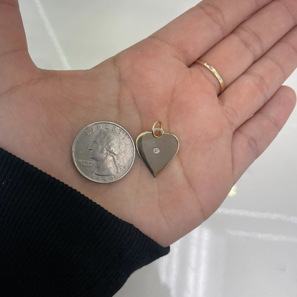 Gold & Diamond Heart Pendant