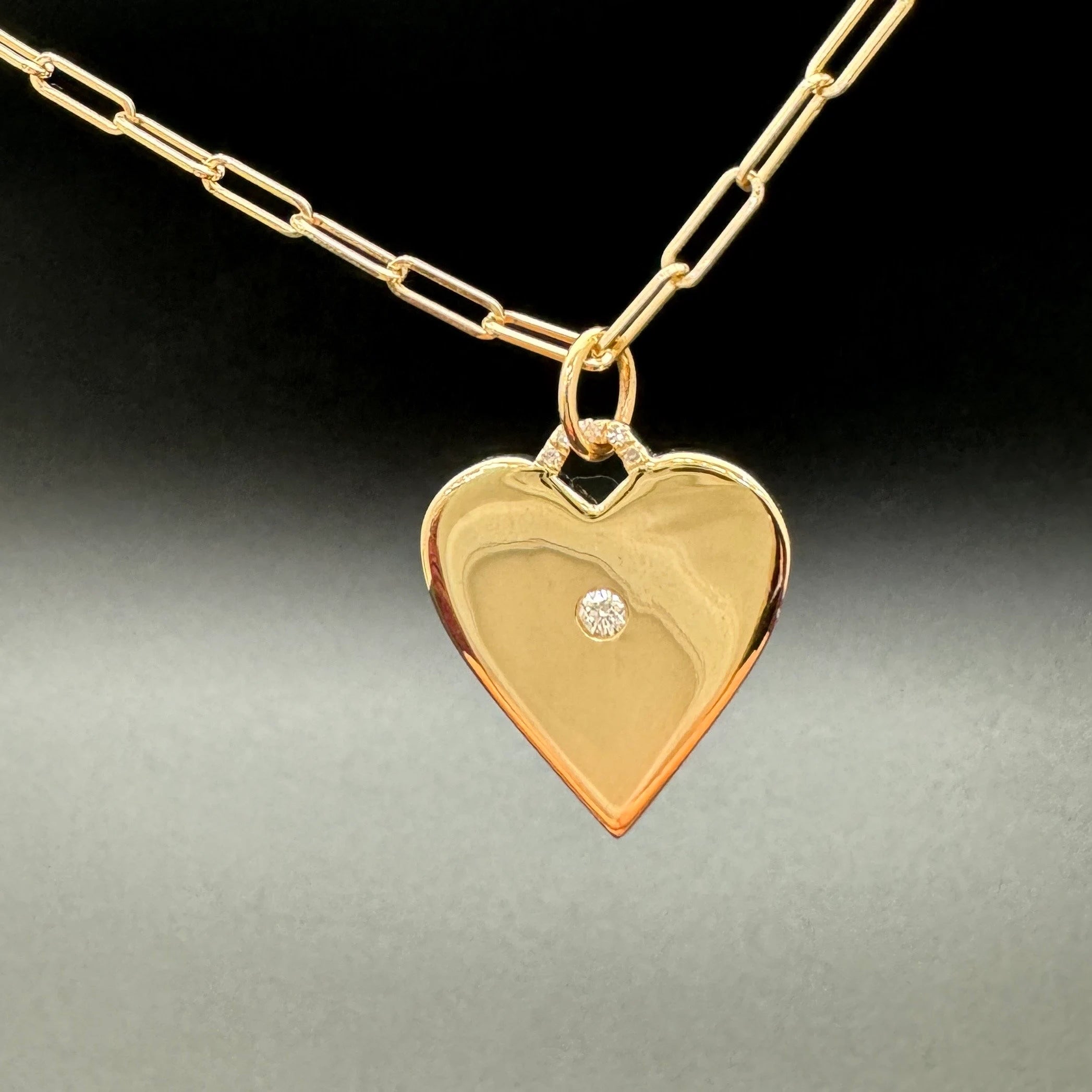 Gold & Diamond Heart Pendant