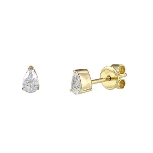 Diamond Tear Drop Stud Earring 5.5x3.00mm