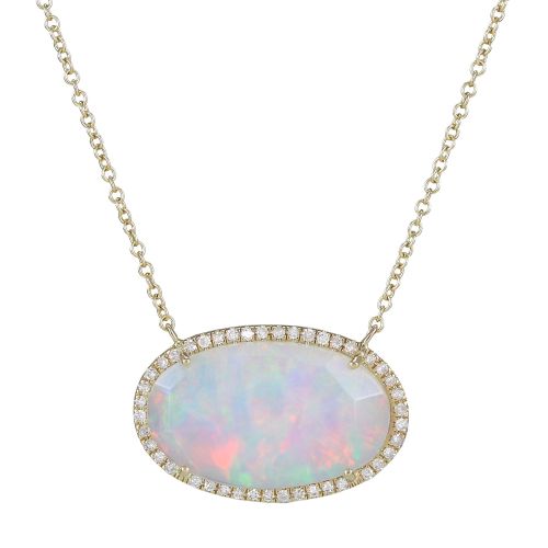 Diamond Opal Necklace