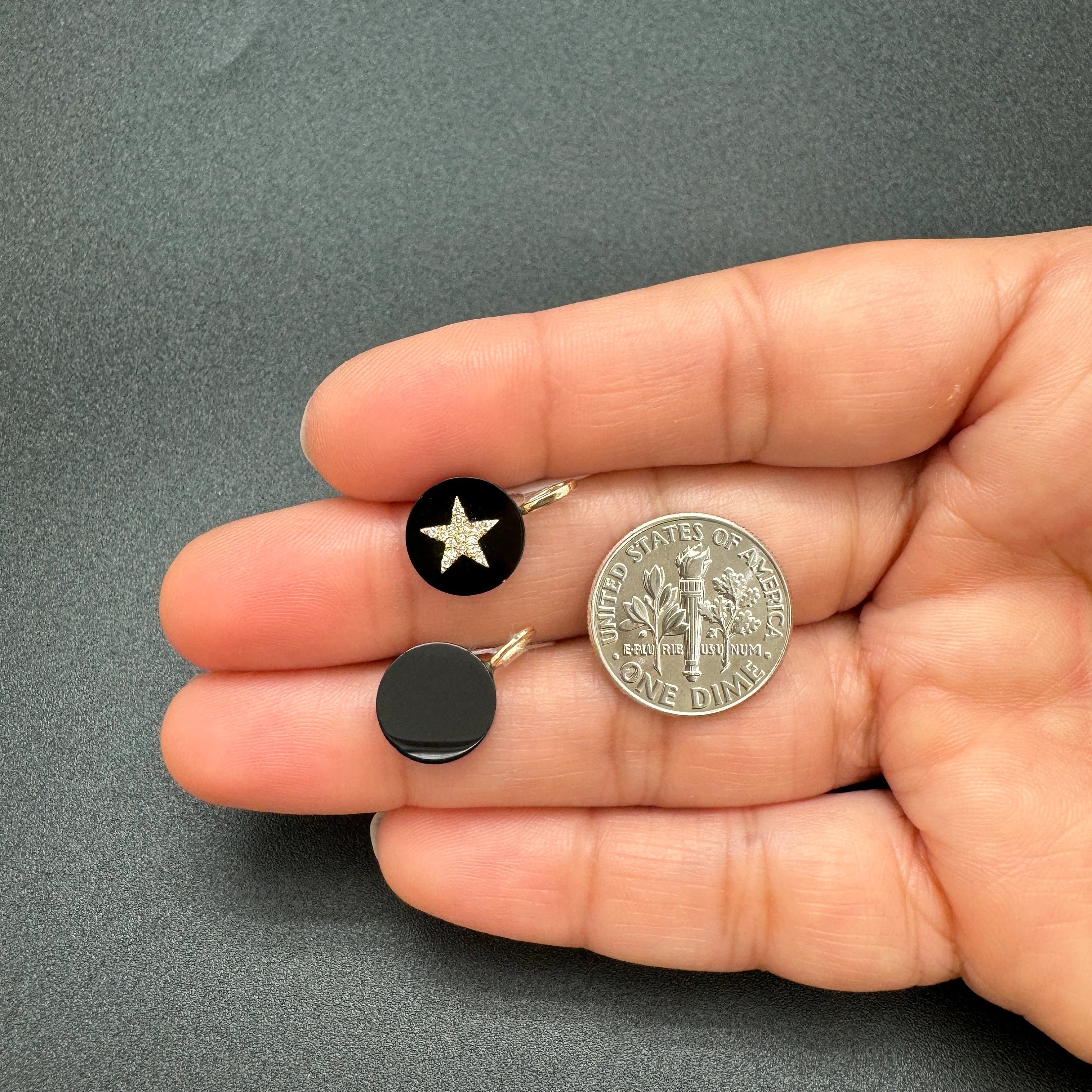 Star Pendant On Black Onyx Piece