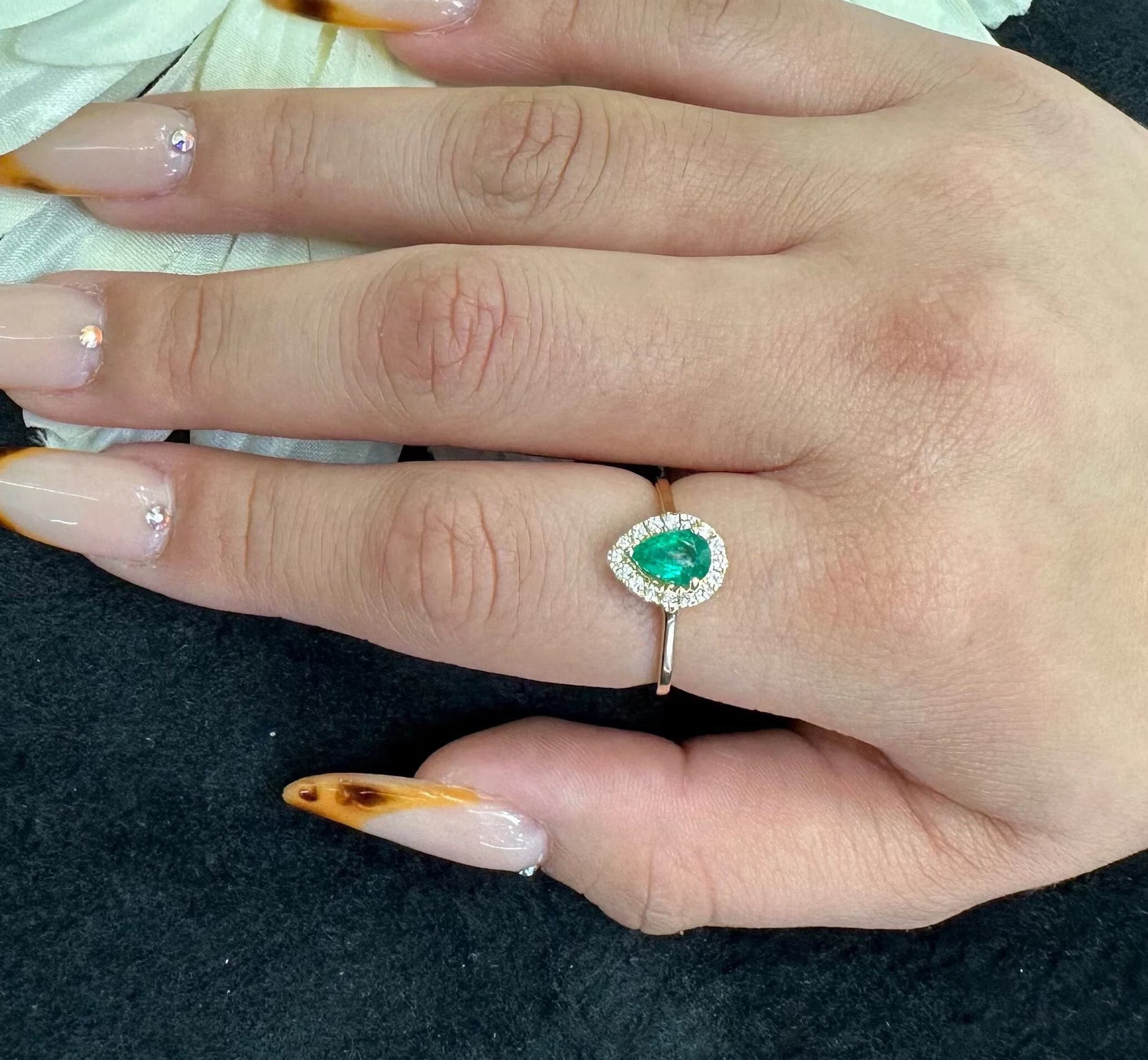 Emerald Pear Ring
