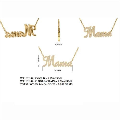 Diamond Mama Name Necklace