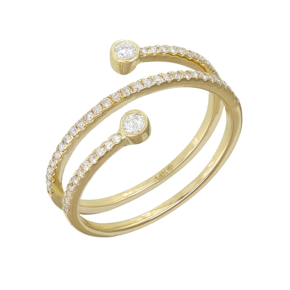 Diamond Spiral Ring - 7