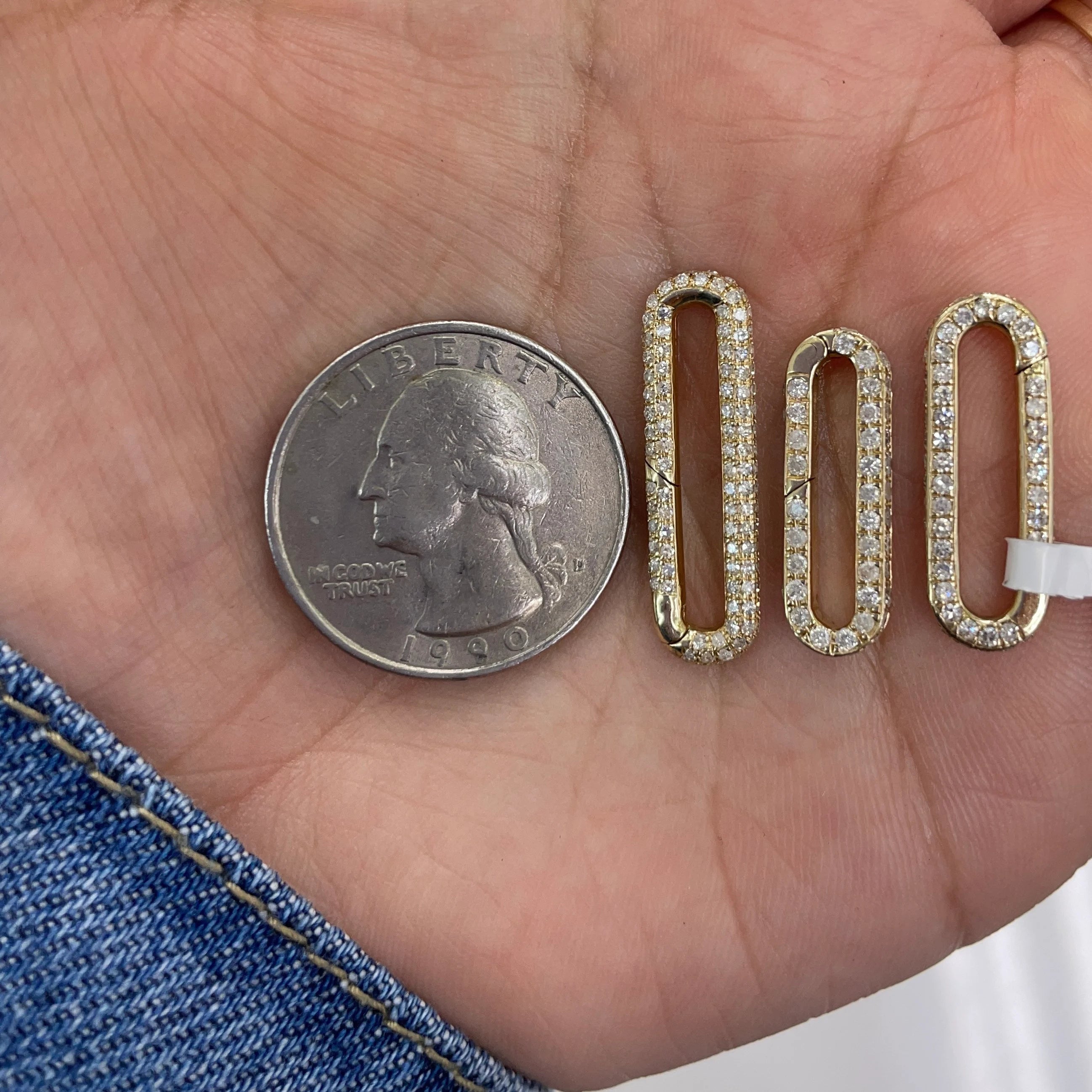 Diamond Rectangle Clicker Charm Connector