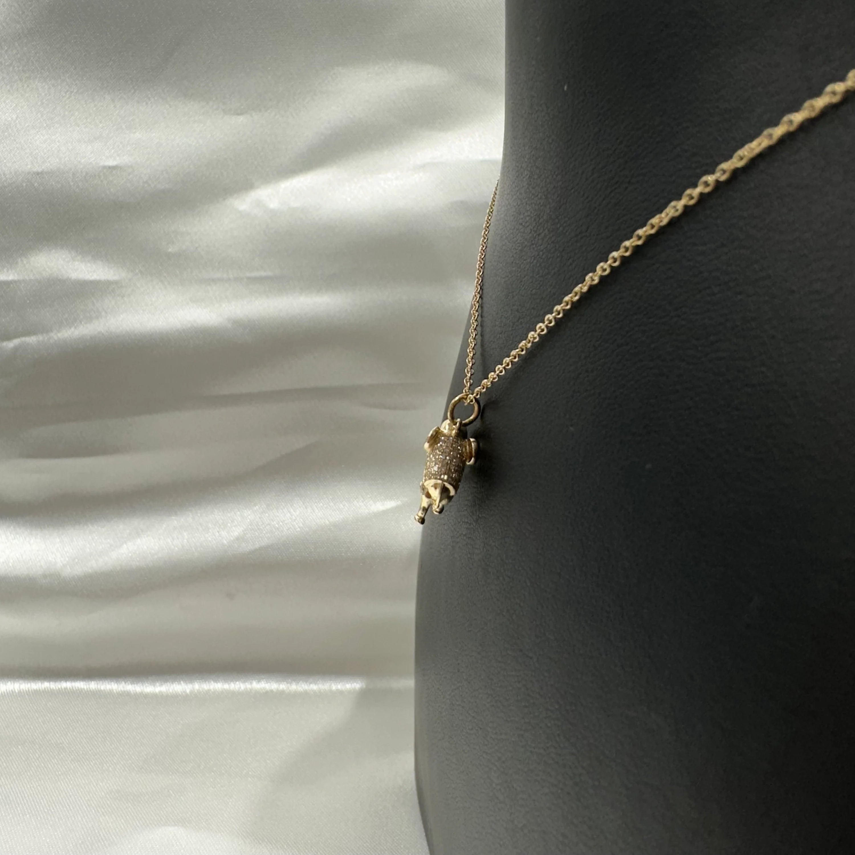3D Diamond Elephant Charm