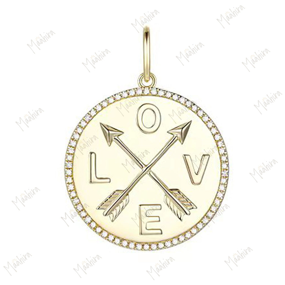 Diamond Love Arrow Pendant