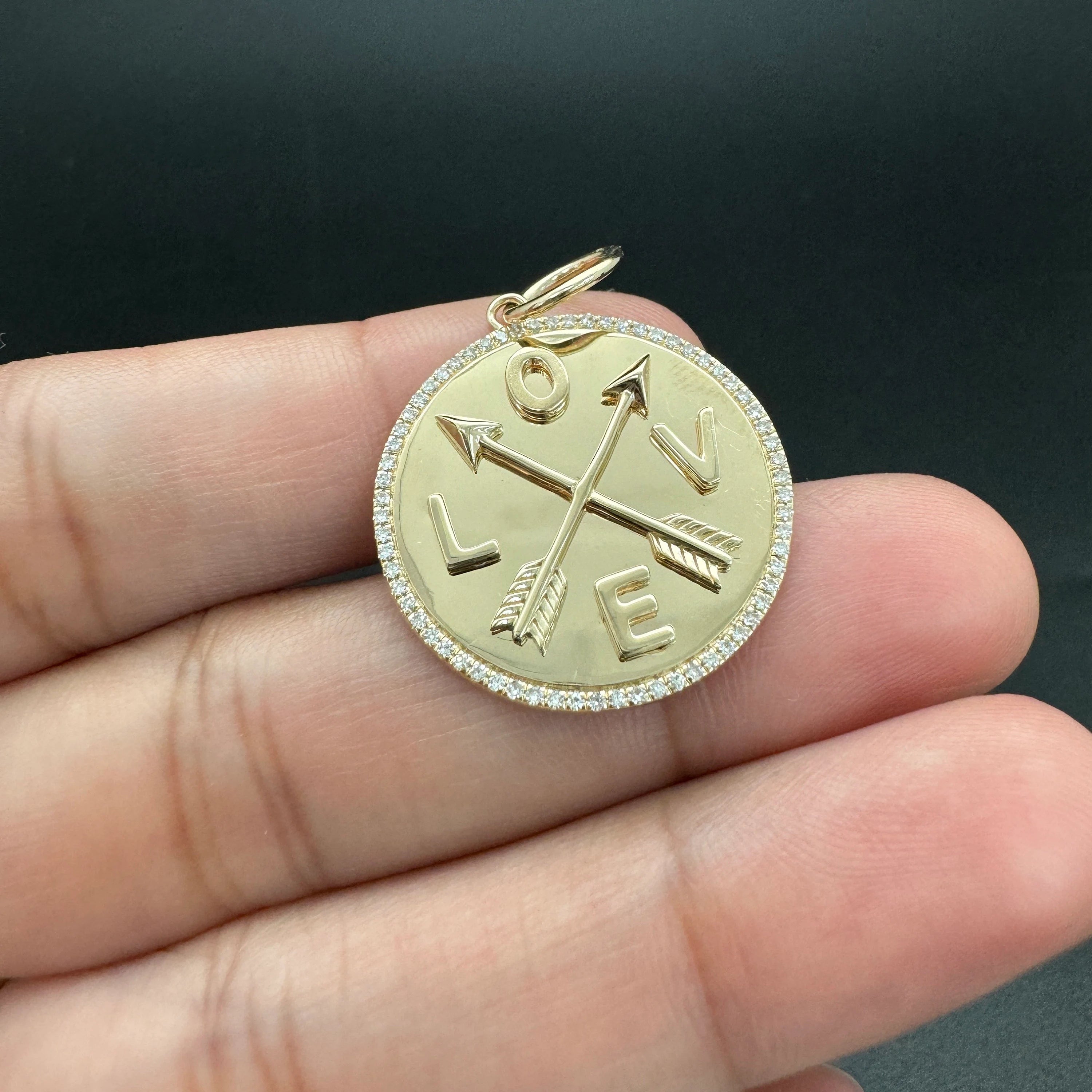 Diamond Love Arrow Pendant