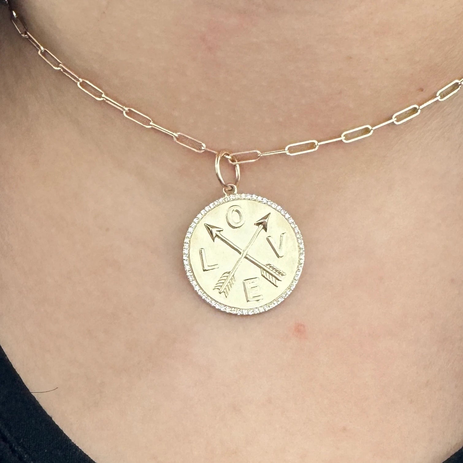 Diamond Love Arrow Pendant