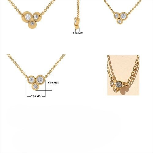 3 Diamond Necklace