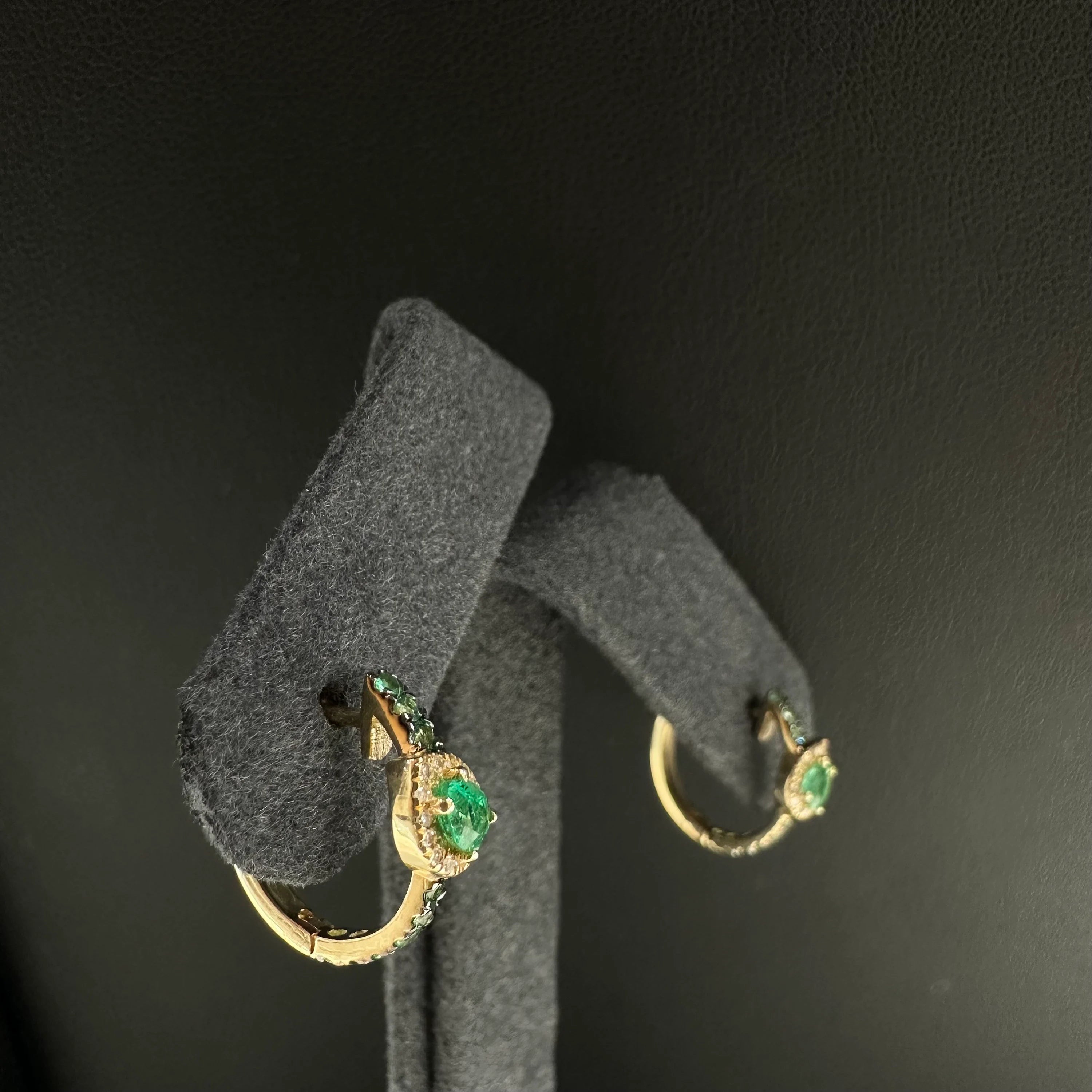 Diamond Emerald Earring