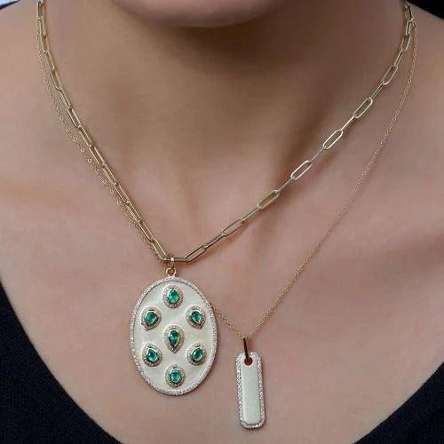 Diamond Dog Tag Pendant