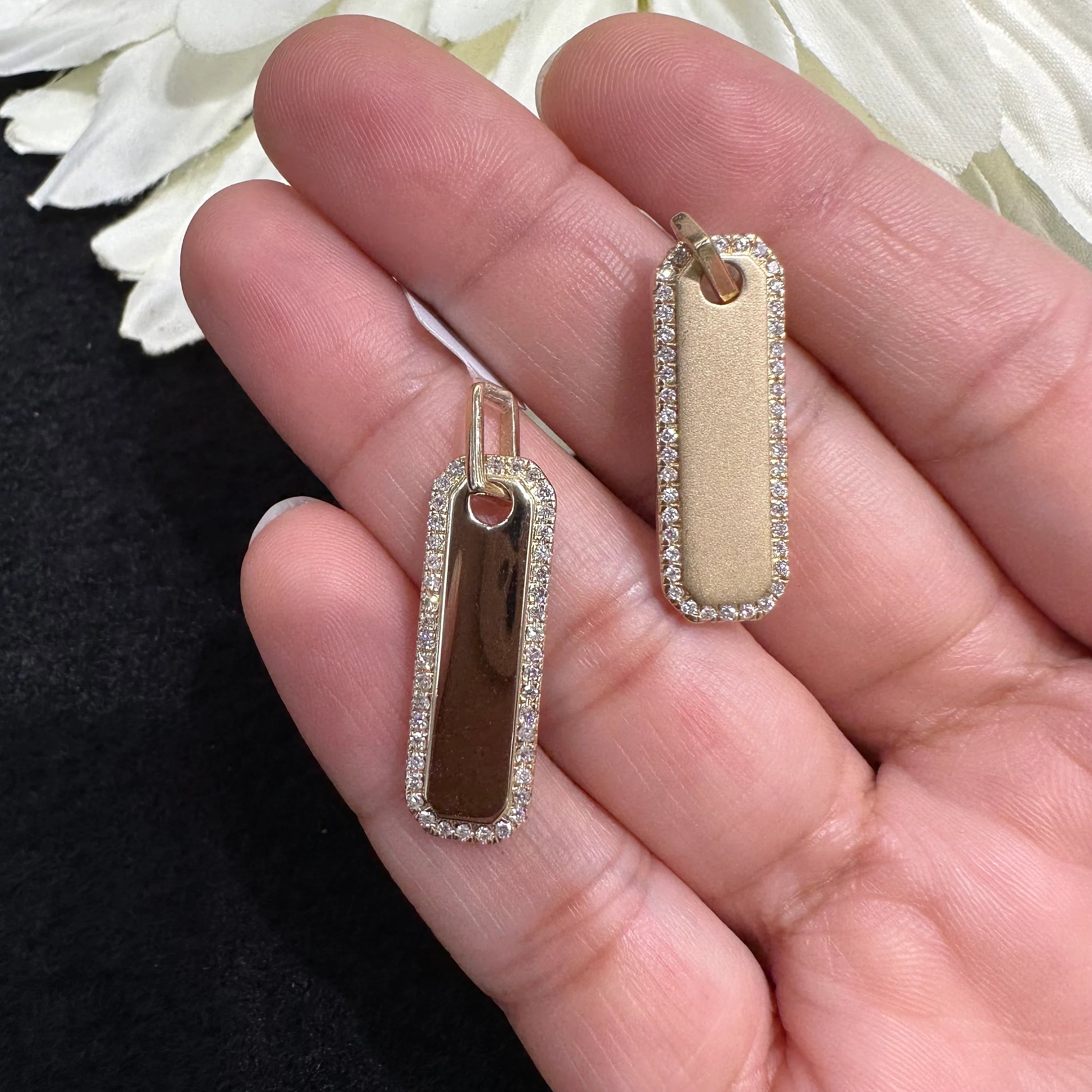 Diamond Dog Tag Pendant