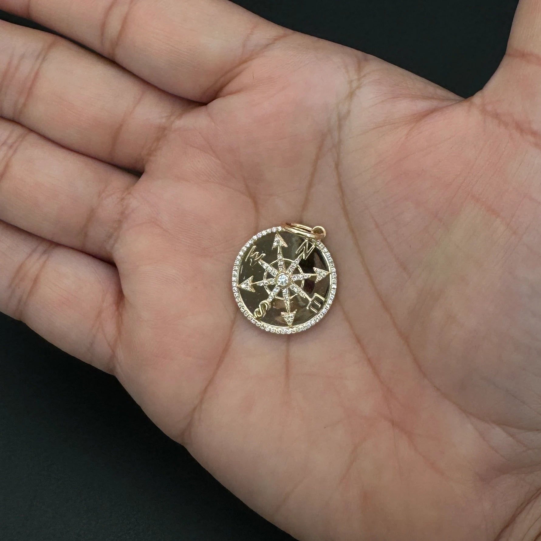 Diamond Compass Pendant