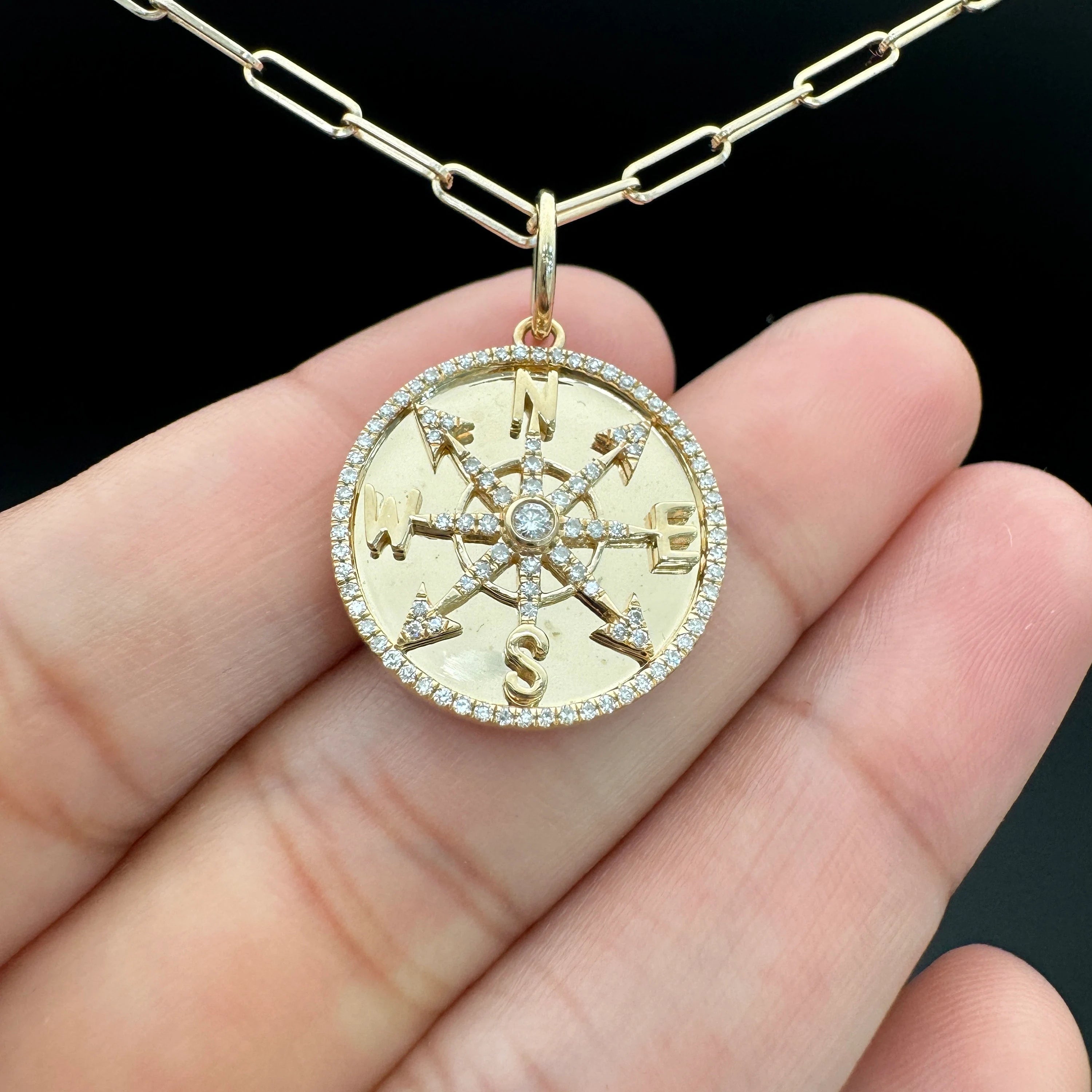 Diamond Compass Pendant