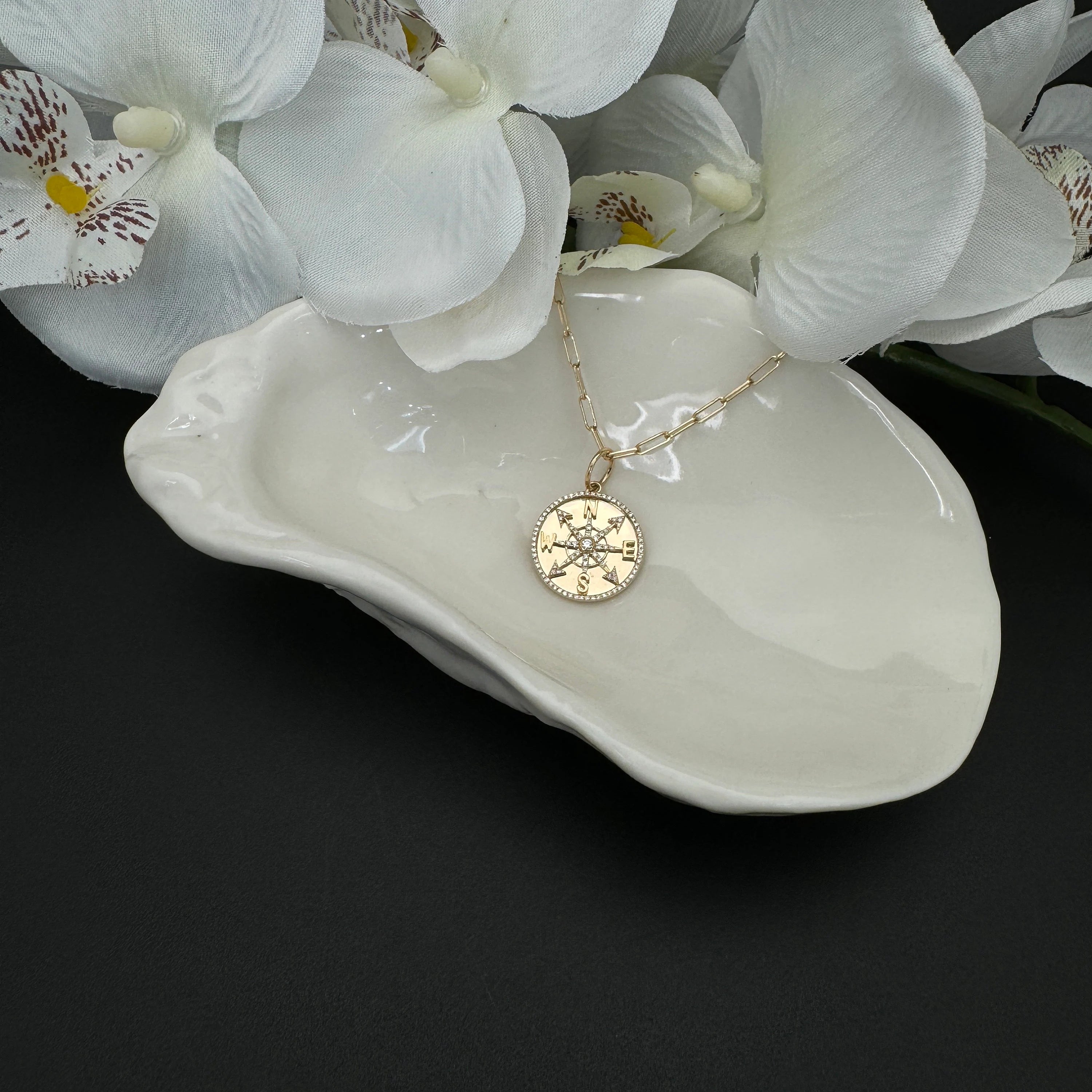 Diamond Compass Pendant