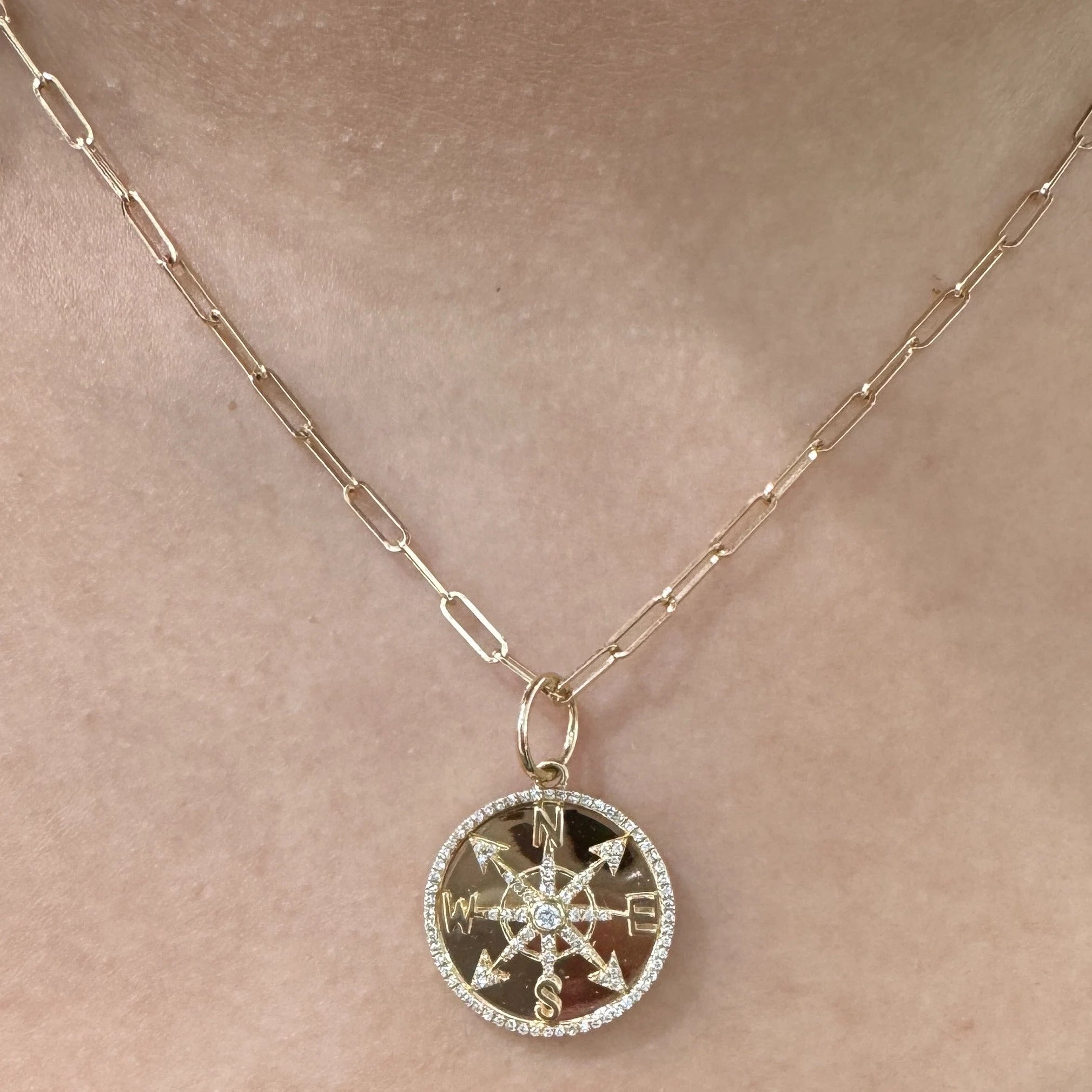 Diamond Compass Pendant