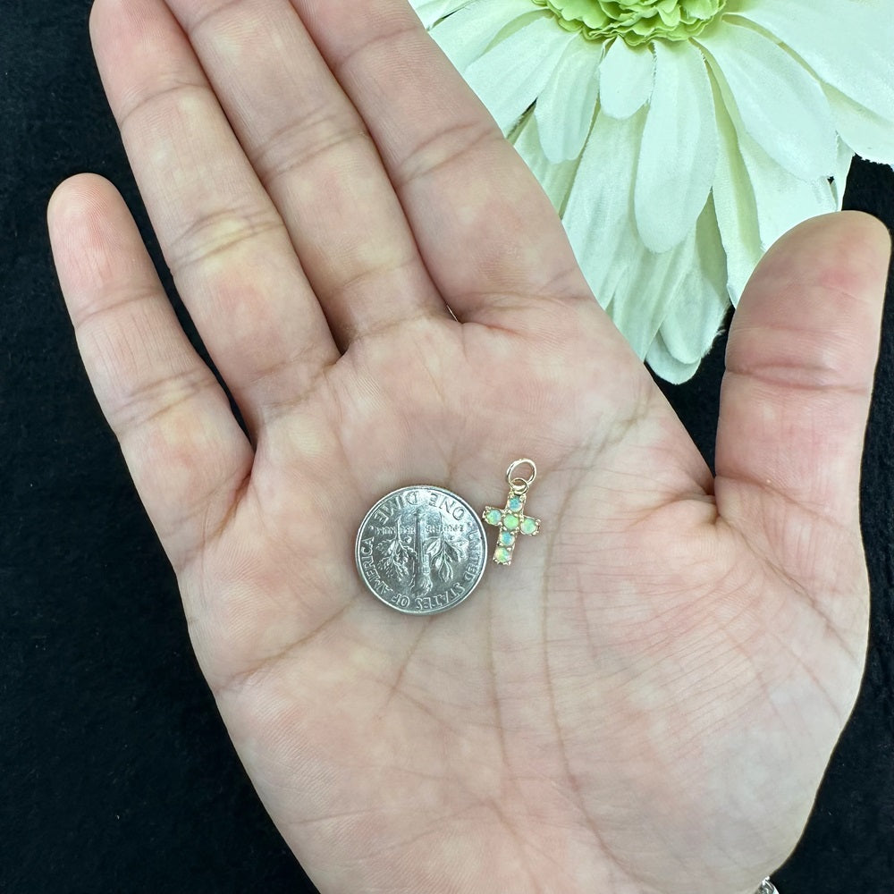 Opal Cross Pendant