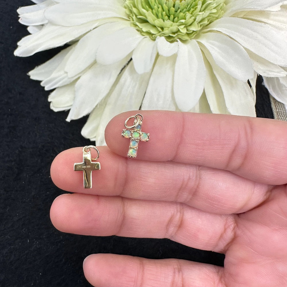 Opal Cross Pendant