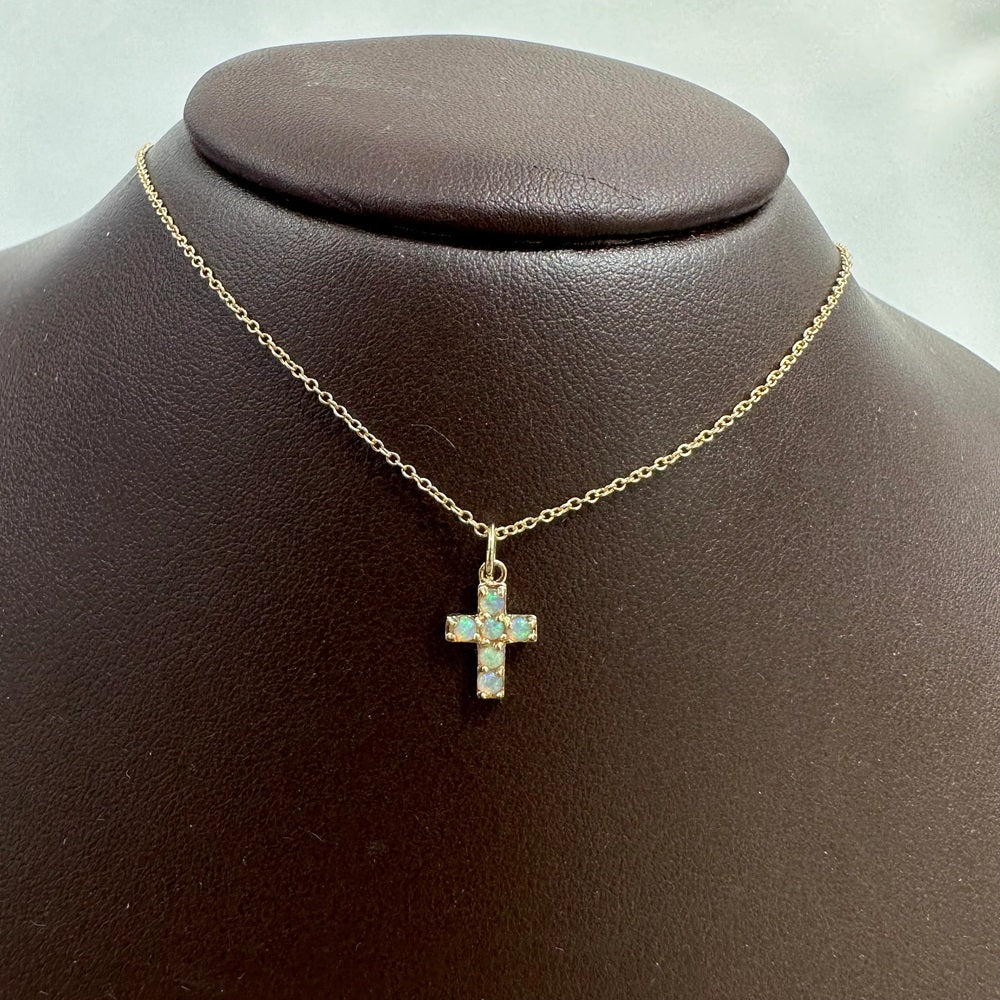 Opal Cross Pendant