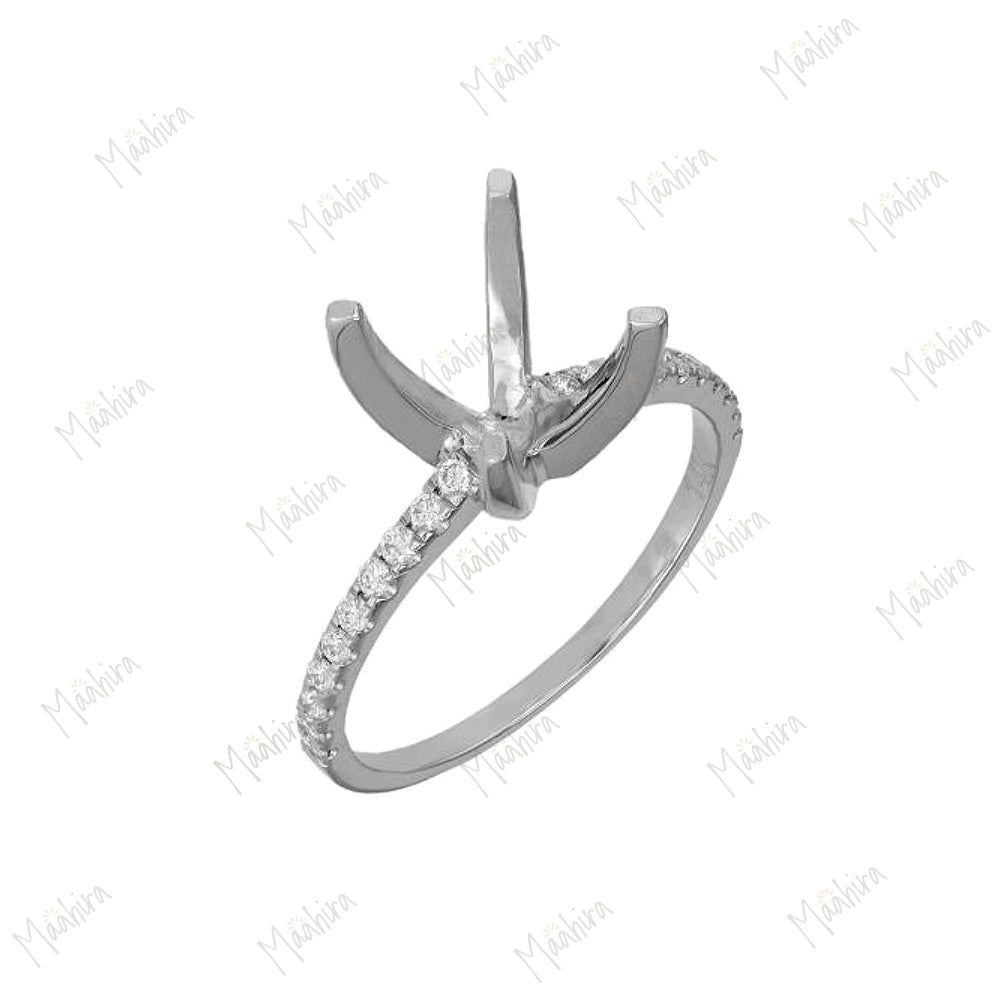Diamond Engagement Semi Mount Ring in US Size 6