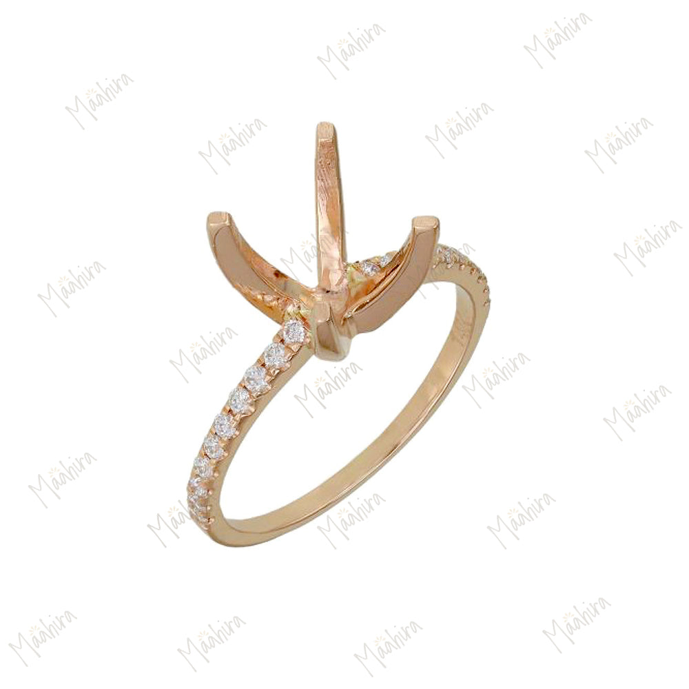Diamond Engagement Semi Mount Ring in US Size 6