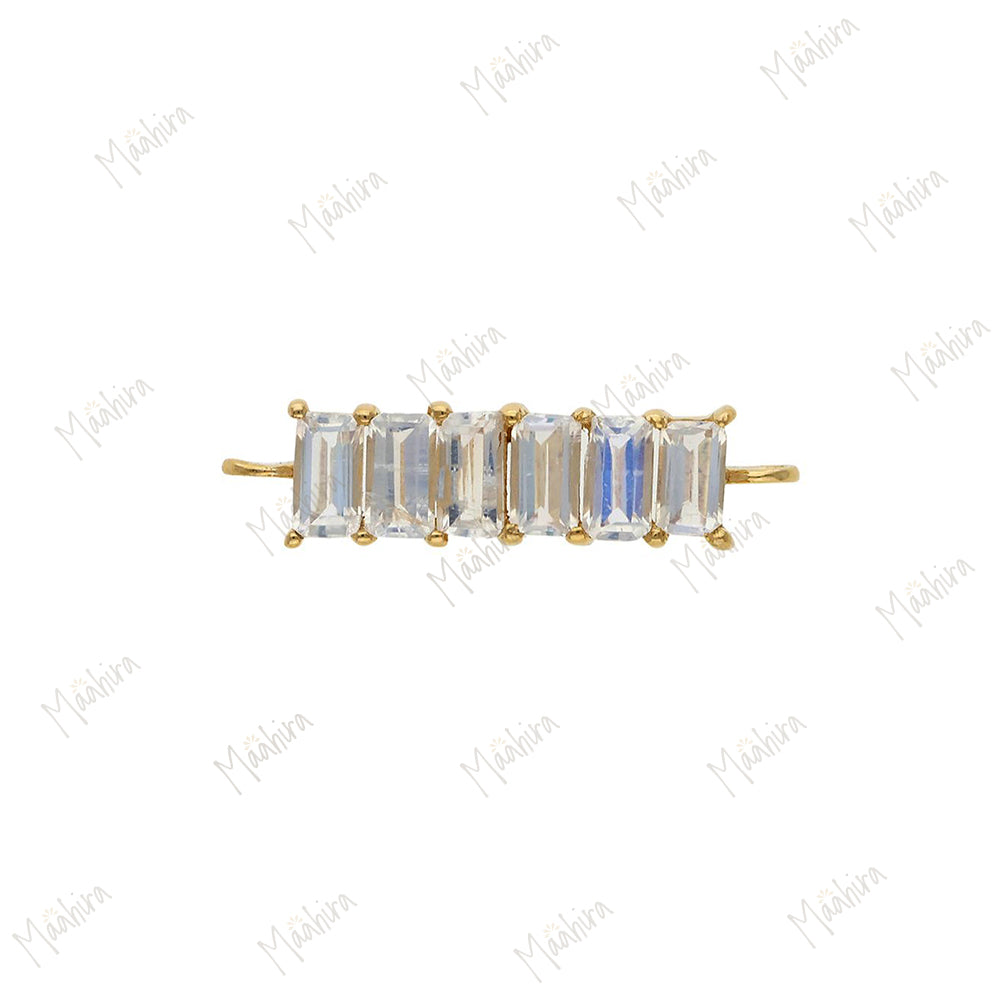Rainbow Moonstone Jewelry Connector