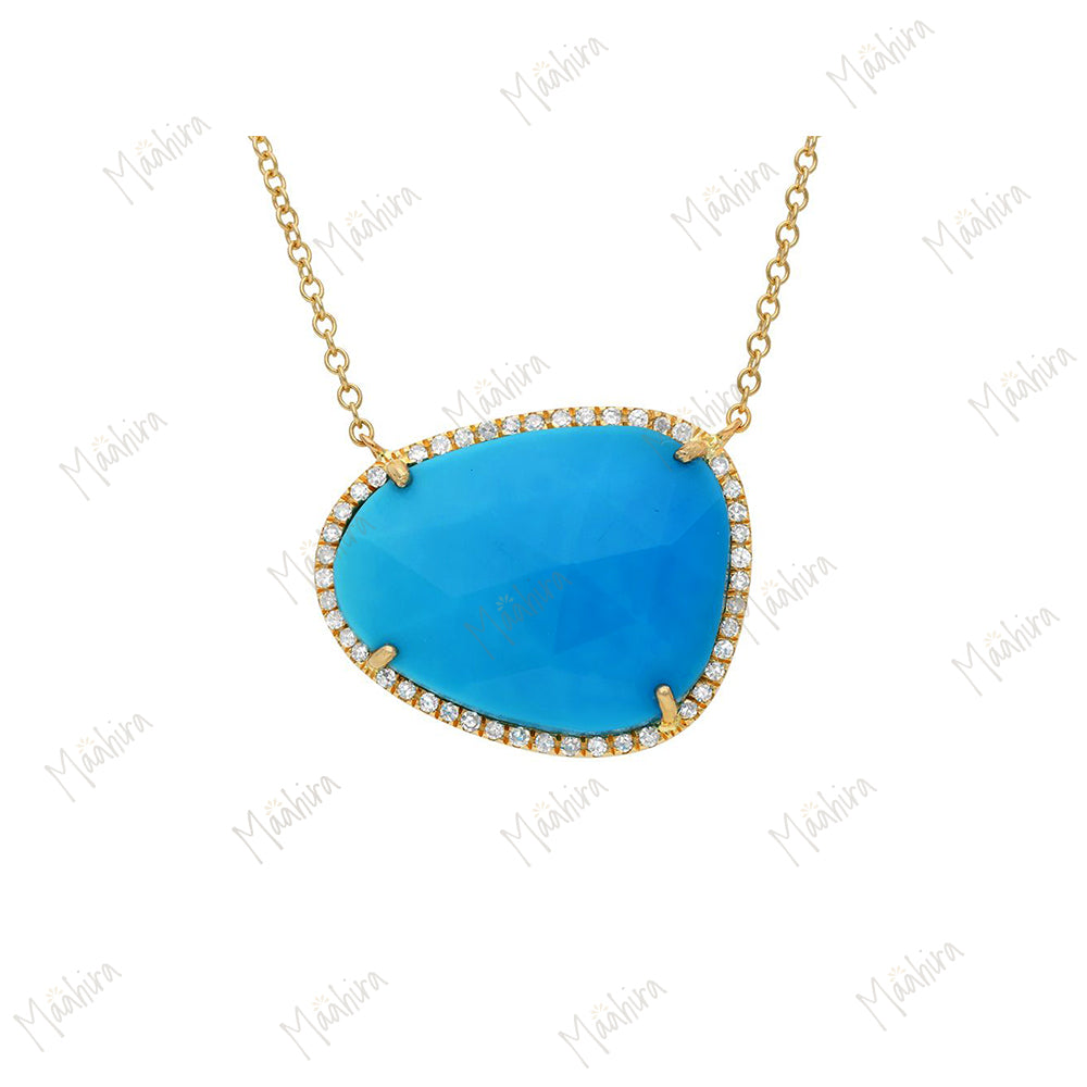 Diamond Turquoise Necklace