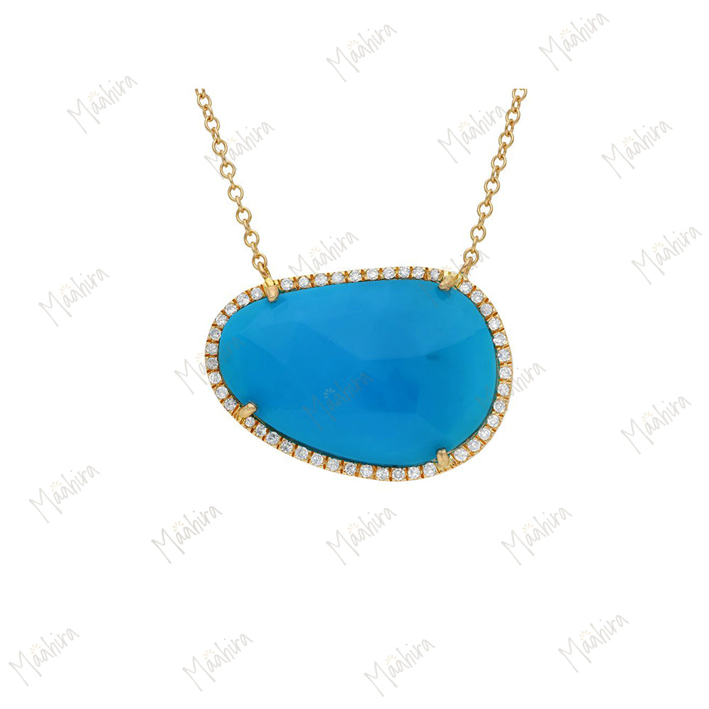 Diamond Turquoise Necklace