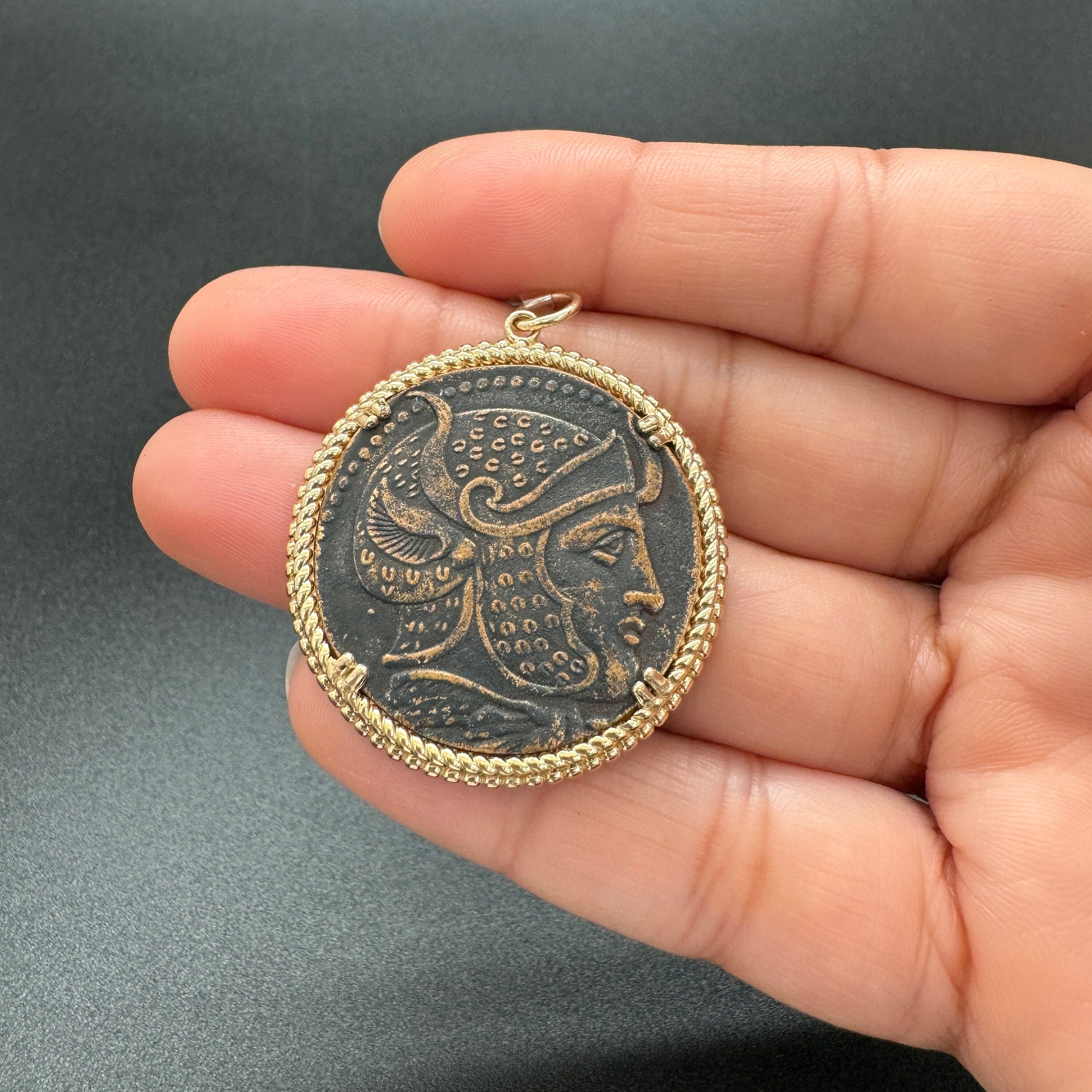 Brass Coin Pendant 32mm