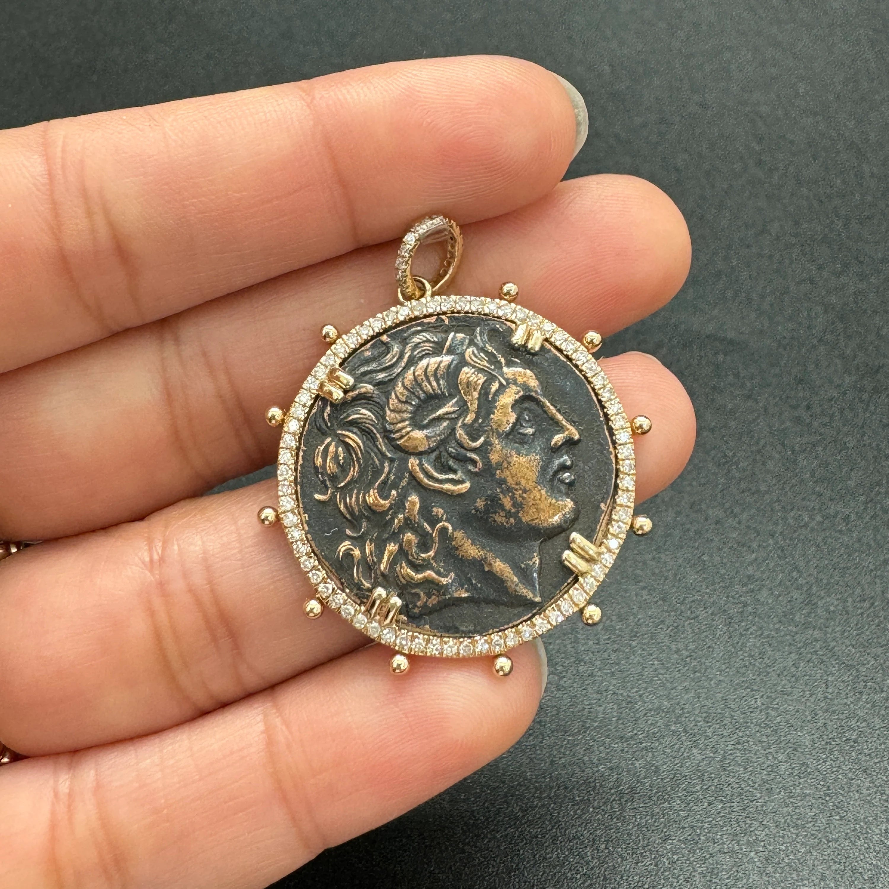 Brass Coin Pendant 32mm