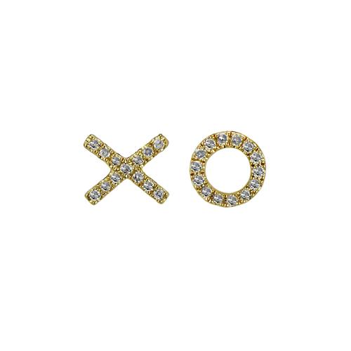 Diamond Studded XO Stud