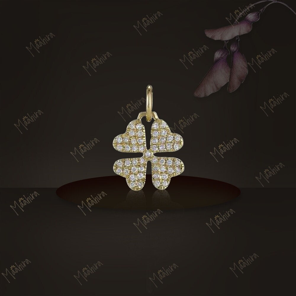 Diamond Clover Charm