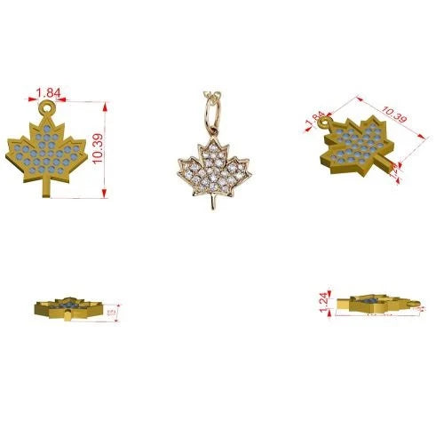 Maple Leaf Charm