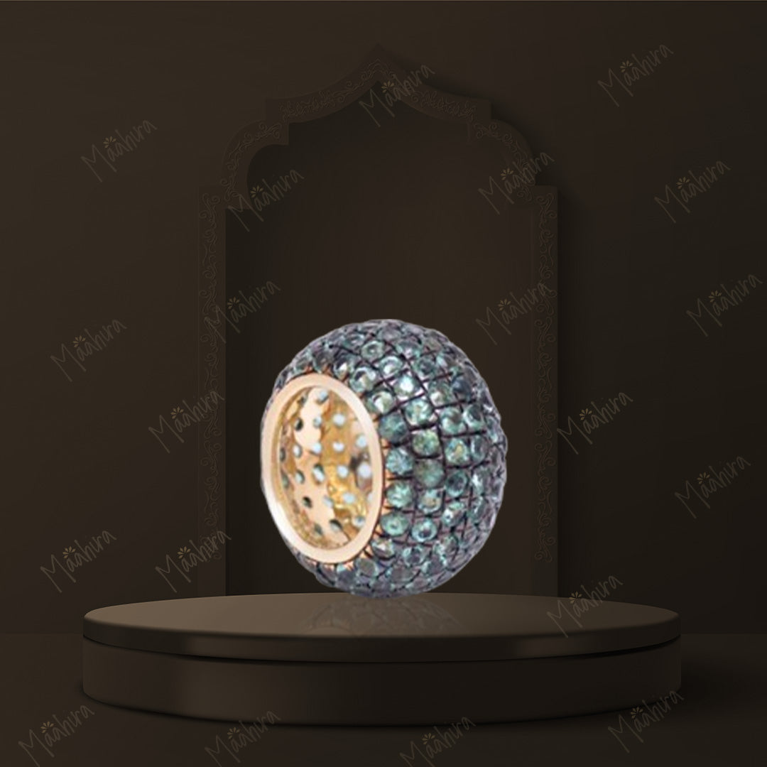 14k Gold Emerald Rondelle Bead / Roundel Bead 9mm